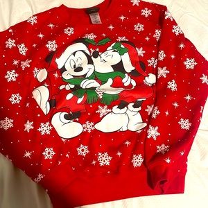disney mickey and minnie mouse christmas sweater